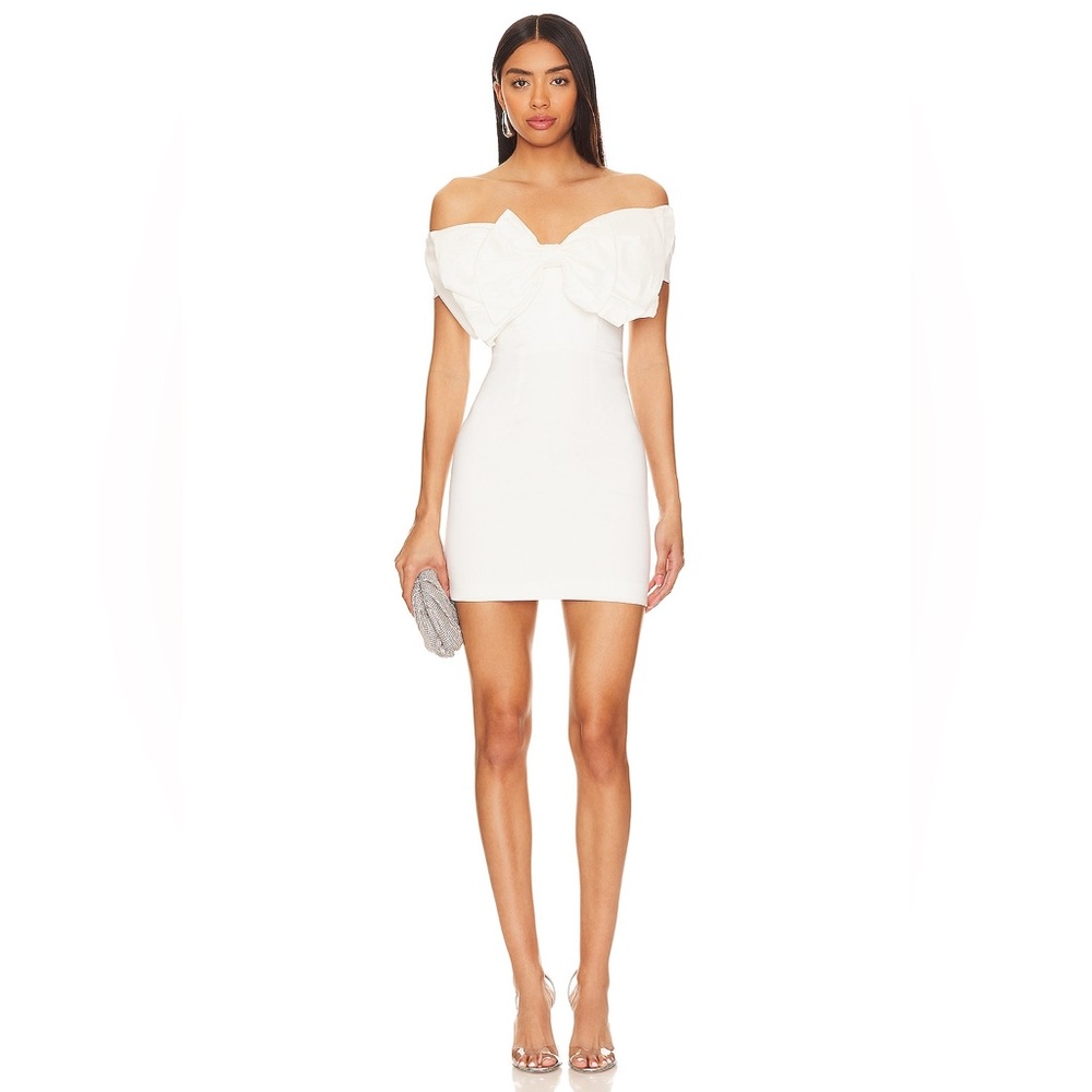 NWT Revolve Bardot Bridal Strapless White Dress - Medium